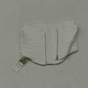 Women's Vintage Strapless Open Back Boned Mesh Bustier Zip Back Corset Bodyshaper Crop Top (2-4, White)
