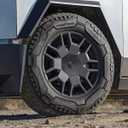 Wheel Hub Center Caps Compatible for Tesla Cybertruck Accessories Full Coverage Cybertruck Wheel Caps ABS Hubcaps Wheel Cover Caps, Only Compatible with All Terrain Tires