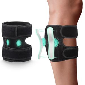 Oyakin Sciatica Pain Relief Devices Brace, Sciatic Nerve Knee Brace with Dual Adjustable Pressure Pads Targeted Compression, Sciatic Ease Calf Brace for Lower Back Pain Relief, Fits for Men and Women (Black)