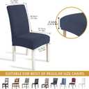 SYSLOON Waterproof Chair Covers for Dining Chairs – 2 Pack,Navy Blue | 100% Waterproof Material,Washable & Removable,Protect Against Spills,Dining Chairs