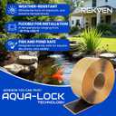 Pond Liner Seam Tape Kit - 60 Feet x 3 Inch - Double Sided Butyl Tape - Bond Seal or Repair EPDM PVC HDPE LDPE RPE LLDPE - Perfect for Small or Large Fish and Koi Ponds Waterfalls and Water Features