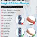 KEKING Lymphedema Compression Arm Sleeve with Gauntlet for Women Men, 20-30 mmHg Medical Graduated Compression Arm Brace, Full Arm Support Brace for Pain Relief, Arthritis, Swelling, Single Black 3XL