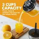 Elite Gourmet ETS623 BPA-Free Electric Citrus Juicer, Compact, Large Volume, Pulp Control, Oranges, Lemons, Limes, Grapefruits with Easy Pour Spout, 24oz, Black/Stainless Steel