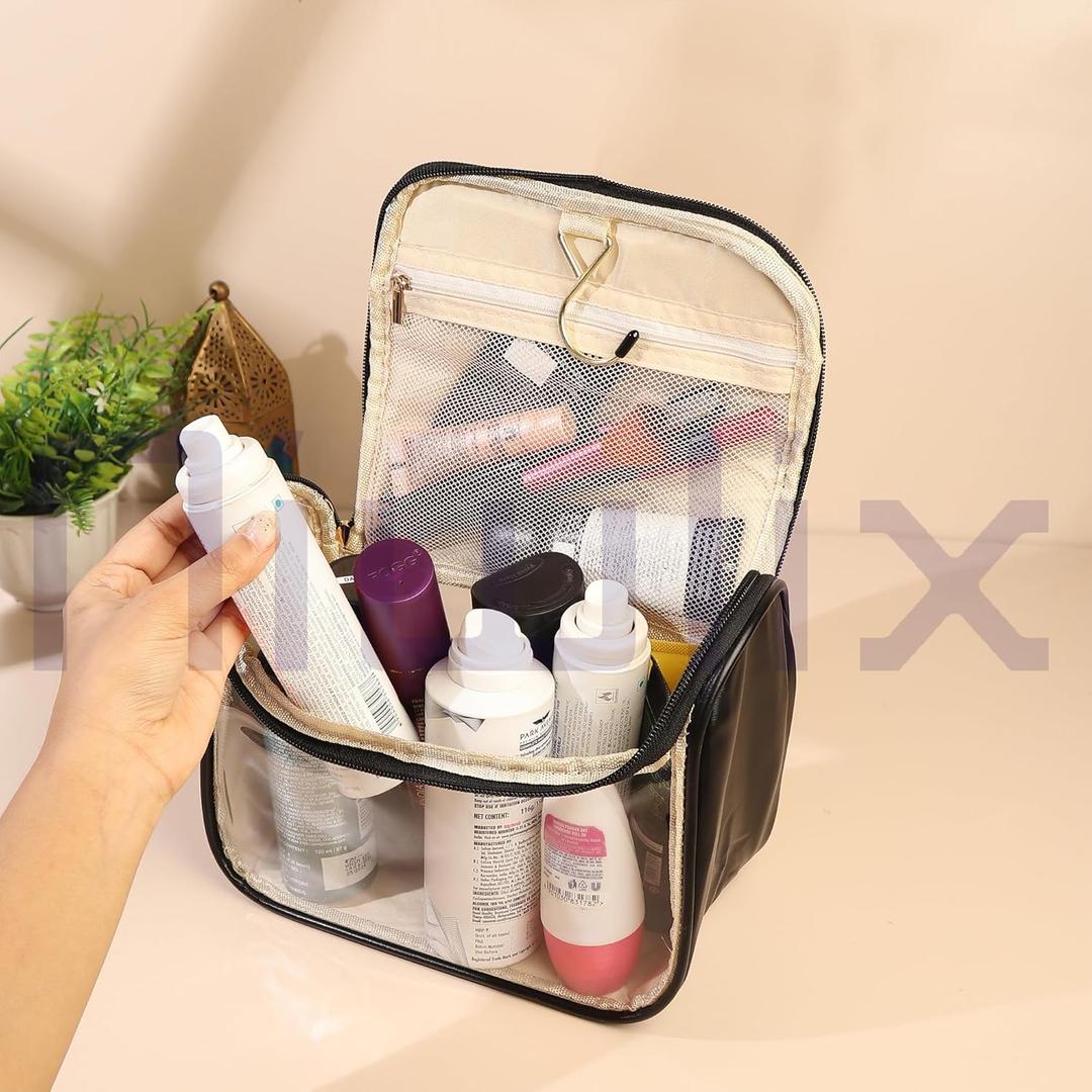  Bag for Women Travel Hanging Toiletry Bag Makeup Brush Holder Stylish and Practical Pvc Storage Pouch