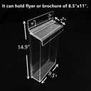 Clear Outdoor Waterproof Brochure Holder with Lid Large Real Estate Sign Holder Flyer Display Wall Mounting Literature Dispenser (2 pack)