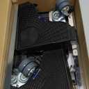 Appliance Dolly Cart with 4 Locking Wheels Mini Fridge Stand Adjustable 16"-26" Universal Mobile Roller for Portable Washer, Dryer, Refrigerator, Furniture, Black