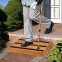 Wooden Step Stool One Step Stool for Adults Non-Slip Platform Mobility Step Heavy Duty Outdoor Steps for Seniors Adults with Bad Knee,No Assembly Required(25.7" L x 17.1" W x 3.38" H)