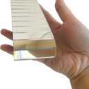 Self-Adhesive Rectangular Mirrors Mosaic Tiles,Roll Real Glass Craft, 1/2x2inch Each,141PCS one Bag (Silver)