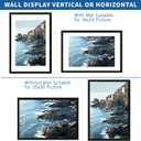 Hongkee 20x30 Frame Set of 2, Rustic Black Wood Style - Display 16x24 Picture with Mat or 20 x 30 Poster without Mat, Wall Mounting Horizontal and Vertical