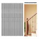 20 Pack Iron Balusters for Staircase Interior, Stair Balusters 44" Black Double Twist Iron Metal Balusters Stair Spindles for Staircase Decks Balusters Satin Railing Indoor Outdoor
