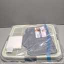 Dog Pee Pad Holder with High Wall, Large Puppy Potty Training Tray with Mesh Grid & Splash Guard, 23.6” x 23.6” Indoor Dog Litter Box, Includes 4 Disposable Pee Pads