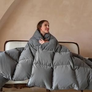 Oeko Tex Down Feather Comforter Grey 104" x 96"