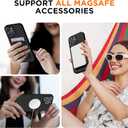 Magnetic for iPhone 14 Pro Case, Compatible with MagSafe, [Full Camera Protection][2 Screen Protectors], Magnet Suction Cup Phone Mount Shockproof Liquid Silicone Phone Case 6.1", Black