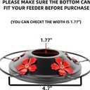 2 Pack Hummingbird Feeder Bottom Base Large Metal Covers with 2Pcs Seal Rings and Brushes Hummingbird Feeder Accessories Replacement Part No Nectar Base Compatible with Glass Bottle Base (2, Black)
