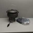 Cuisiland 8.5QT Cast Iron Potjie Cauldron Pot with Lid & 3 Legs  Pre-Seasoned South African-Style Campfire Pot for Outdoor Cooking, Soups, Stews & Braising  Heavy-Duty Cast Iron Dutch Oven