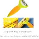 Corn Zipper, 2PCS Corn Stripper Knife Peeler, Thresher Corn Cutter from the Cob, Premium 420 Stainless Steel with Non Slip PP+TPR Handle