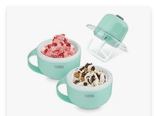 Dash My Mug Ice Cream Maker  Makes Single Serving of Gelato, Frozen Yogurt, Sorbet & More  Easy to Clean & Use  Aqua, 1 Bowl