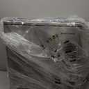 SONGMICS Trash Can, 2 x 8 Gallon (2 x 30 L) Garbage Can for Kitchen, with 15 Trash Bags, 2 Compartments, Plastic Inner Buckets and Hinged Lids, Airtight, Silver and Black ULTB60NL