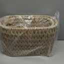 Boho Toilet Paper Storage Baskets, Cotton Rope Woven Bathroom Basket Set of 2, Standing Toilet Paper Holder for 6 Mega Rolls,Storage Bins for Toilet Tank Top, Bathroom Organizer Decor (Brown 2 Pack)