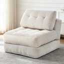 Folding Sofa Bed, Convertible Sleeper Chair With Back Support, Grey
