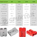 Spurtar 175A Battery Quick Connect/Disconnect, 1/0 AWG Wire Harness Plug, 12-36V Quick Connect Jumper Cables for Car ATV Lifts Motors Trailer Towing Winch, 4Pcs, Red