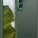 Rayboen for Samsung Galaxy S22 Plus Case, Translucent Frosted Hard Back Silicone Edge Skin Feel Anti-Fingerprint Anti-Scratch Protective Slim Phone Cover for Samsung S22+ Plus 5G, Matte Green