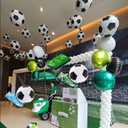 2 x Soccer Party Decoration Balloon Set,Soccer Ball/Football Sneaker Shoes Foil Balloons For Kids Soccer Birthday Party Decor/Game Day/World cup party Supplies