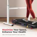 Sunny Health & Fitness Treadpad Slim Walking Pad Treadmill with Handlebars
