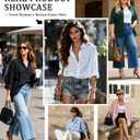 Susclude Button Down Shirts for Women Long Sleeve Womens Dress Shirts Wrinkle-Free Collared Fall Work Business Casual Tops (S)