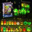 Magic Potions Craft Kit for Kids - Mix 20 Glow Witch Potion Bottles, Fairy Magic Potions Making Kit - Christmas Decorations Birthday Gifts for Girls Boys 6 7 8 9 10+ (Luminous)