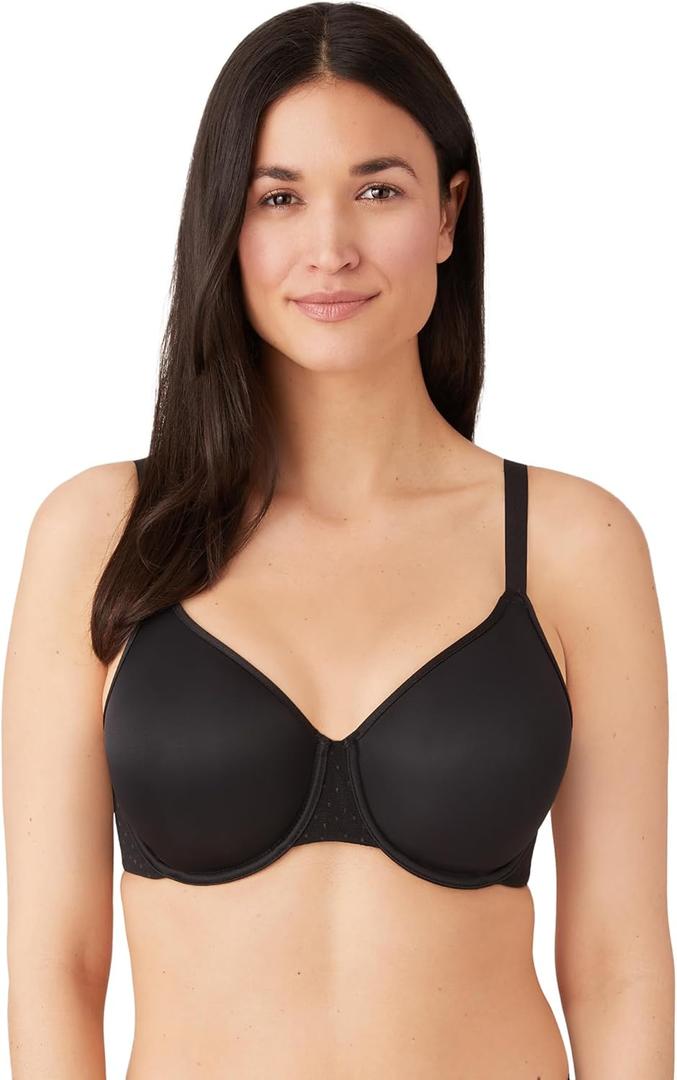 Wacoal Women's Back Appeal Minimizer Unlined Underwire Bra (40D, Black)