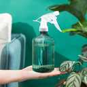 Watering Can,1L Acrylic Long Plant Spout Watering Bottle for Garden,Transparent Watering Sprinkler Pot Spray Tools for Outdoor Indoor House Office Green and Spray Bottl