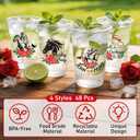 48 Pack 16 oz Derby Plastic Cups Bulk, Derby Clear Mint Julep Cups, Derby Party Supplies Plastic Cups, Derby Cups for Horse Racing Party, Plastic Derby Party Cups for Horse Party Decorations
