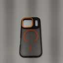 DOMAVER Magnetic for iPhone 17 Pro Case 6.3" 2025, [Compatible with Magsafe] Slim Cute Translucent Matte Shockproof Drop Protective Bumper Women Men Phone Cover for iPhone 17 Pro, Orange