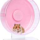 Niteangel Super-Silent Hamster Exercise Wheels: - Quiet Spinner Hamster Running Wheels with Adjustable Stand for Hamsters Gerbils Mice Or Other Small Animals (M, Pink)
