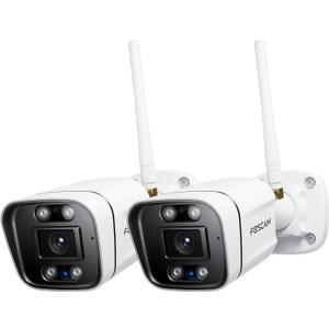 FOSCAM 4K 8MP Security Cameras Wireless Outdoor, 5GHz&2.4GHz WiFi Surveillance Camera for Home Security Outside, 120 FoV, 20x Zoom, AI Detect Human/Vehicle (8MP WiFi Cam(2pack))