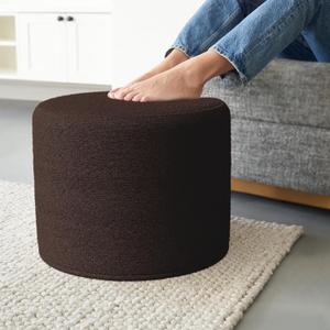 ZICOTO Beautiful Boucle Pouf Ottoman and Foot Rest - Elevate Your Living Room Decor with Lightweight Comfort and Charm - A Modern Foam Stuffed Poof Perfect to Rest Your Feet