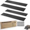 BATODA 12" Countertop Support Brackets (4 pcs) for Granite - Heavy Duty L Shelf Bracket - Wall Mounted Support for DIY Open Shelving Knee Wall Support - Mounting Hardware Included 
(Pack of 2)
