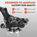 Front Steering Knuckle & Wheel Bearing Hub Assembly for Chevy Aveo 2004-2011, Aveo5 2007-2011, Pontiac G3 2009-2010, 1.6L L4, Right Passenger Side, 96535191, 96870494, 96870492, 94565915, 95492092