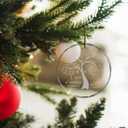 2 x 1st Years of Marriage Gift for Couple,One Years of Marriage Anniversary Crystal Hanging Ornament,1 Years Anniversary Wedding Gift for Wife Husband Her Him