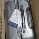 Coolife Medium Checked Luggage Hardside PC+ABS Suitcase with TSA Lock, Lightweight Rolling Carry On with Spinner Wheels (Charcoal, 24in)