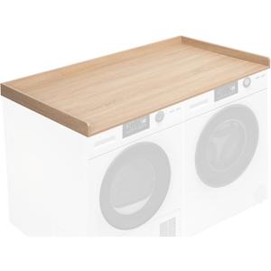 Life Finds 54 inch Washer Dryer Countertop with Safety Ledge for Laundry Room Organization, Light Wood, LF-WDCT1C