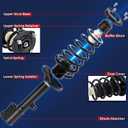 MOSTPLUS 2X Front Complete Struts 172560 172561 Compatible for 2011 2012 Honda Odyssey Front Struts Shocks Absorbers Coil Spring Assembly