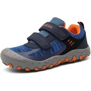 Mishansha Kids Hiking Shoes Girls Boys Toddler Outdoor Sneakers Anti-Collision Trail Running Shoe for Trekking Walking Climbing Steel Blue Size 12 Little Kid