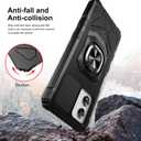 for Celero 5G SC Case with Screen Protector,Celero5g SC Phone Case Magnetic Ring Stand Military Grade Rugged Frosted PC Back Soft Silicone Shockproof Cover for Celero 5g SC Black