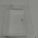 Sterilite 6 Qt Storage Box, Stackable Bin with Lid, Plastic Container to Organize Shoes and Crafts on Closet Shelves, Clear with White Lid, 1-Pack