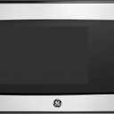 GE Countertop Microwave Oven, Compact 1.1 Cubic Ft., 950-watt Capacity, 6 Auto Cooking Settings, Child-Lock Technology, Kitchen Essentials for The Countertop, Dorm Room or Apartment, Stainless Steel