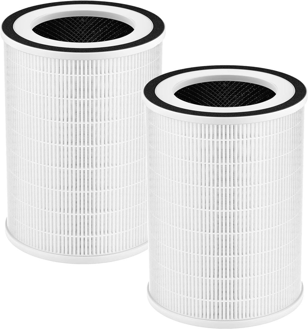 2 Pack True HEPA KILO Filter Compatible with Afloia KILO, KILOPLUS, KILOPRO, MIRO,MIRO PRO and MORENTO MR-Kilo, Kalo Air Purifier, 360 3-Stage Filtration for Odor,Smoke,Dust,Pollen,Pets