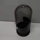 Makeup Brush Holder with Lid, 360 Rotating Multifunction Clear Dustproof Skincare Cosmetic Tools Storage Organizer for Vanity Desktop Bathroom Countertop (Black)