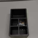 Shinowa Resin Toothbrush Holder, 5 Slots Hygienic Electric Toothbrush Holder Storage Stand Organizer for Toothbrush, Toothpaste, Razor, Gravel Black